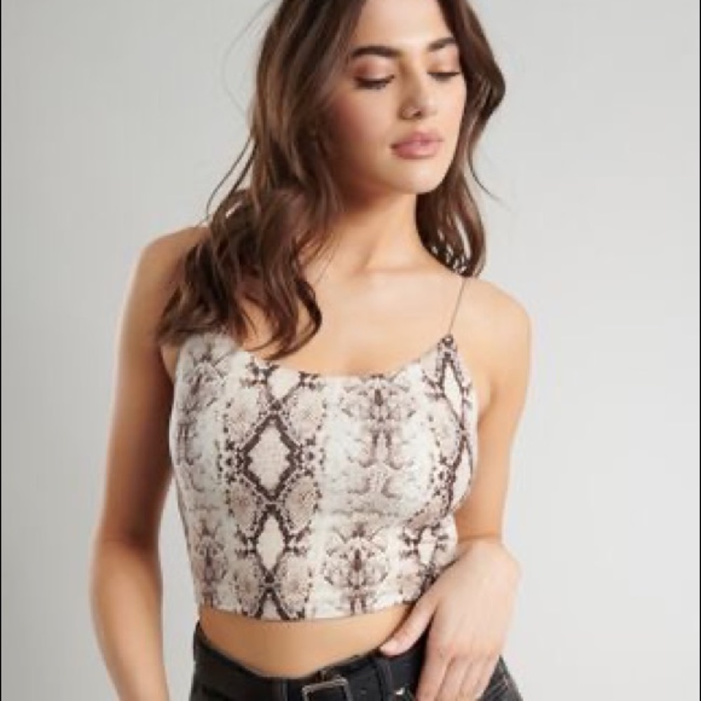 GARAGE Bungee Cami in Snake Print